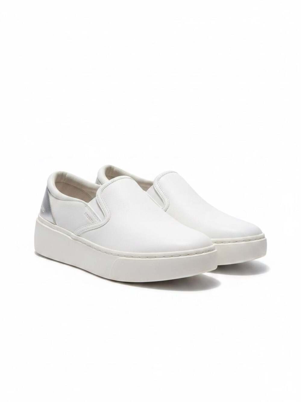 Vionic Kearny White Leather Slip-On Sneakers
